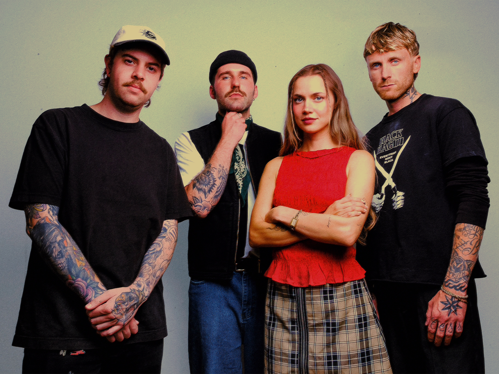 Das offizielle Pressefoto der Band SKIRT aus Hamburg, Deutschland.